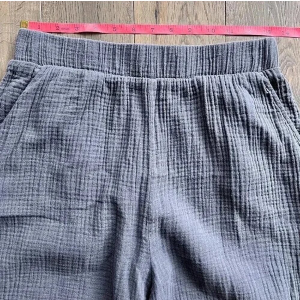 Faherty Dream Gauze Wide Leg Pant Size S Washed Black Gray Organic Cotton Lounge - Picture 7 of 7